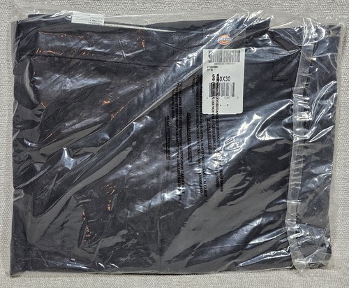Dickies Industrial Cargo Pants Black Twill NWT 40X30 Sealed Relaxed #2112372BK
