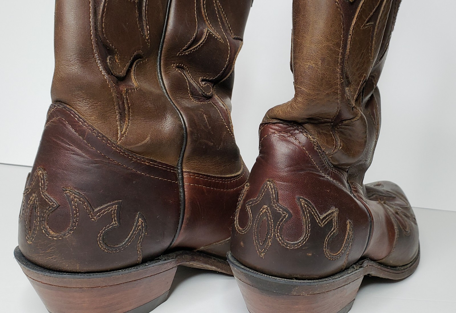 Boulet para mujeres botas De De De Cuero Marrón 0157 Vaquera Occidental Talla 8 C Excelente Estado 5a9623 Boulet para mujeres botas De De De Cuero Marrón 0157 Vaquera Occidental Talla 8 C Excelente Estado 5a9623