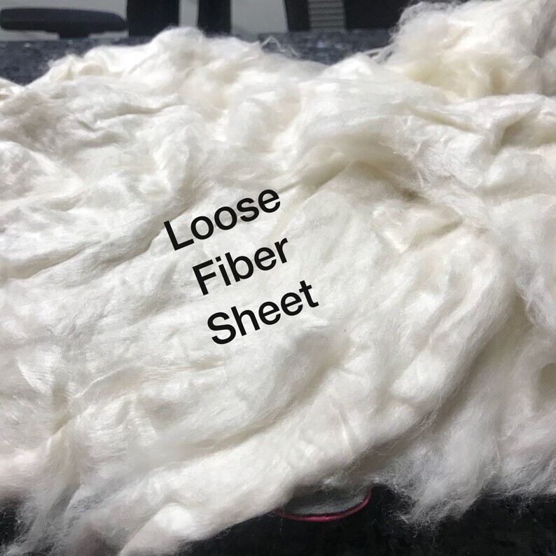 Mulberry Silk Loose Fiber | 36 oz - silk fibers for spinning - silk fibres