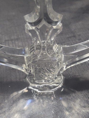 Indiana Glass Block and Rib # 370 Double Candlesticks ~ Set 2~ 5" Tall 7.5" Wide - Picture 4 of 18