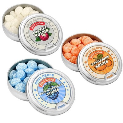 Sour Drops | Zero Sugar Sour Candy | Tangerine, Lychee, Blue Raspberry | 3 Pa...