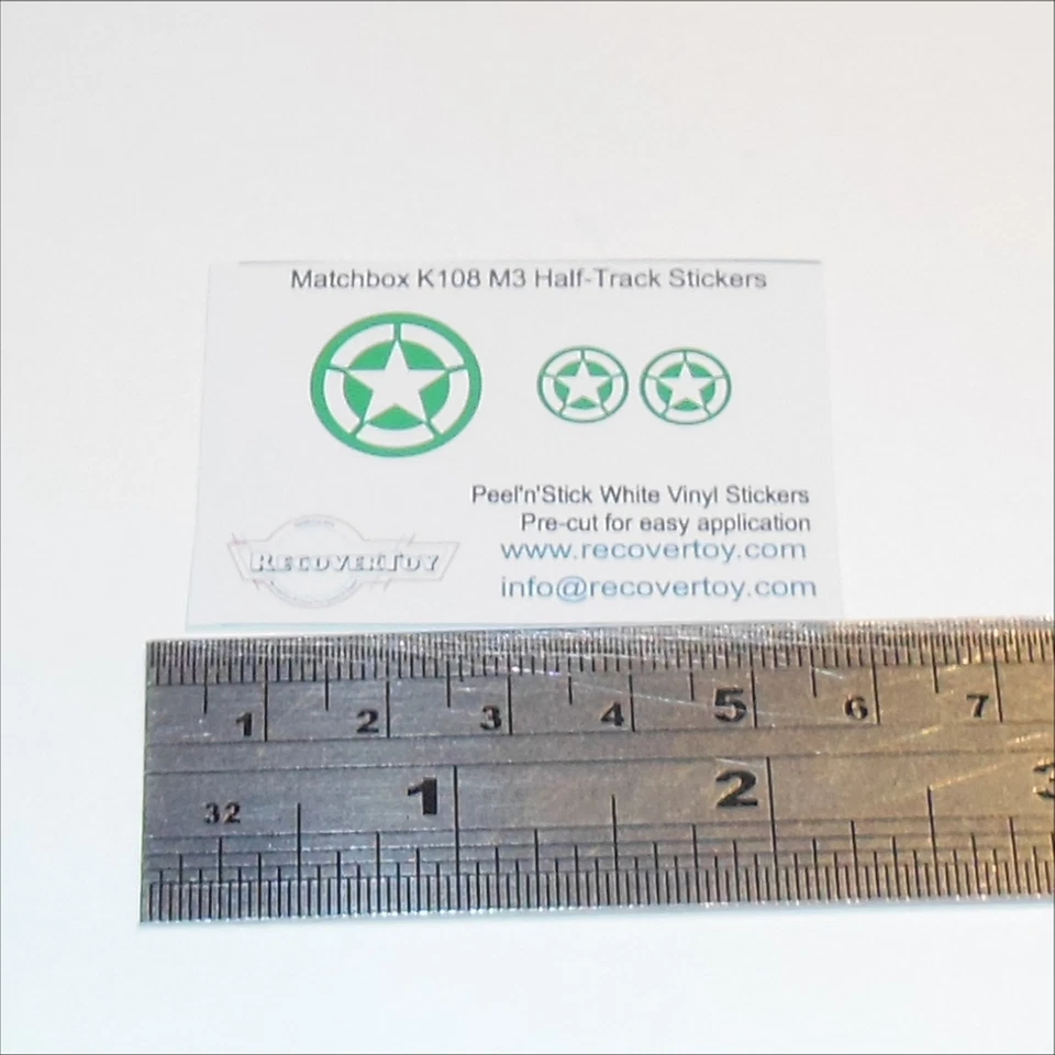 Matchbox Lesney King Size K108a Battle Kings M3 Halftrack Stickers - Image 4 of 4