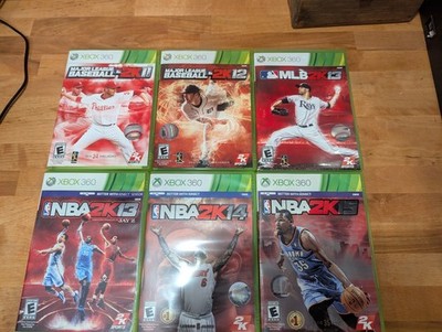 Lot Of 6 Xbox 360 Games Mlb 2K11,12,13 NBA 2K13,14,15