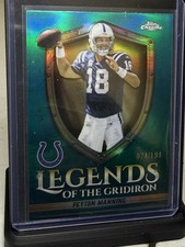 2025 Topps Chrome Legends of the Gridiron Aqua #LOG-10 Peyton Manning /199