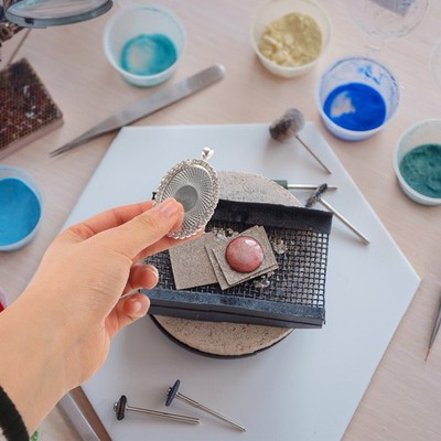  5 Pcs Schmuckherstellung Anhängertablett Anhängerschalen DIY -Anhängerschalen