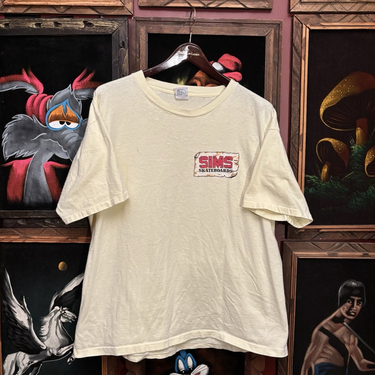 Vintage Sims Skateboards Eric Nash 80s Vision Street Wear Skate T