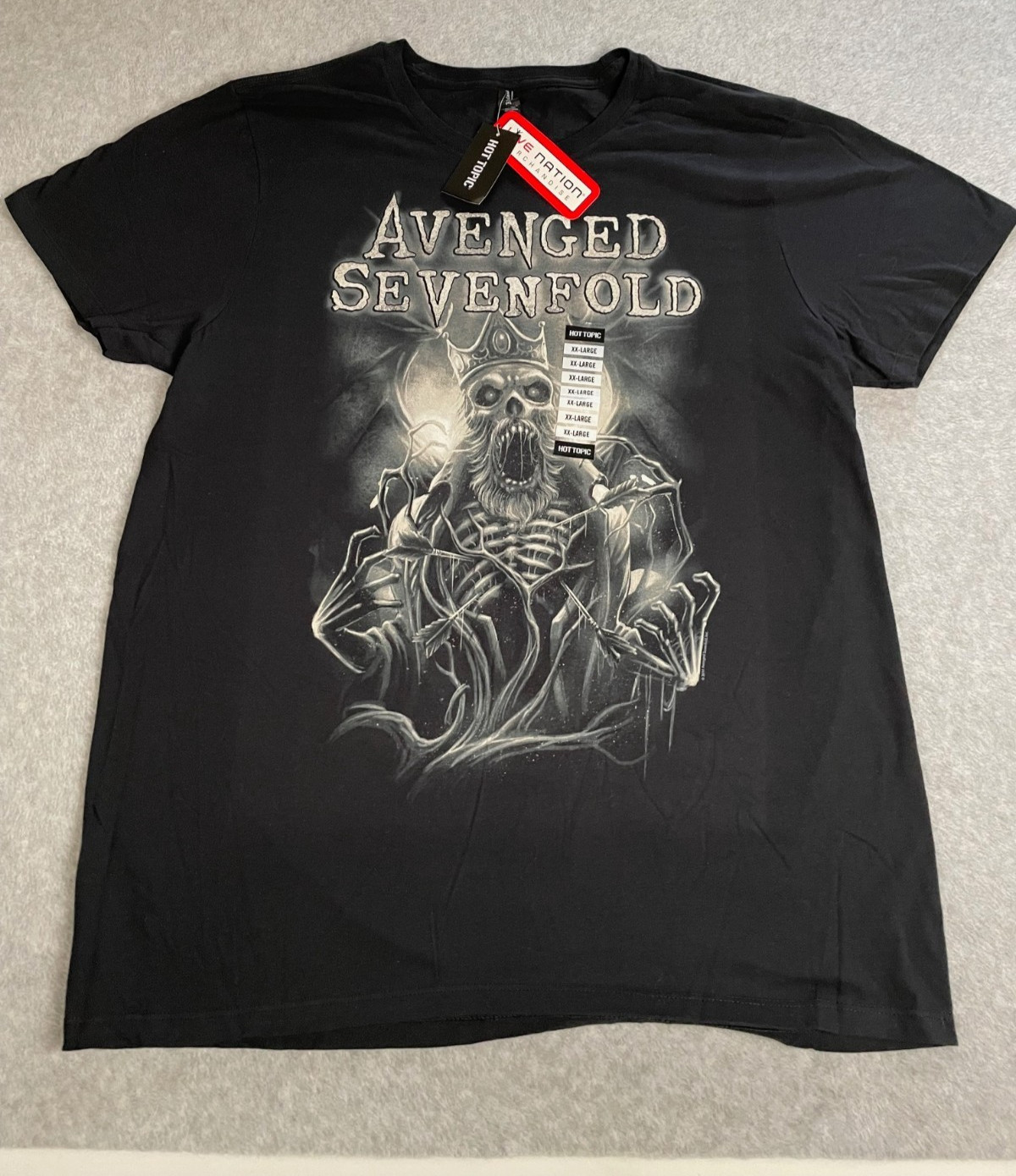 Avenged Sevenfold King Skeleton T-Shirt XXL Hot Topic Live Nation NWT