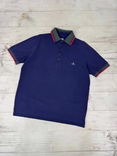 Vivienne Westwood Polo Shirt Logo Orb MEn Sz L blue