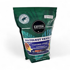 Zavida Coffee Whole Bean Coffee, Medium Roast Hazelnut Vanilla - 32 oz 10.73 per pound