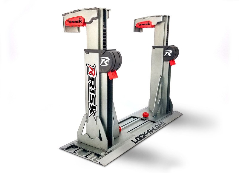 Béquille RISK RACING Lock & Load Pro fin des suspensions écrasées et des sangles moto