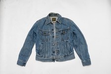 Vintage Lee Riders Denim Jacket Mens Medium Distressed Collar Trucker USA