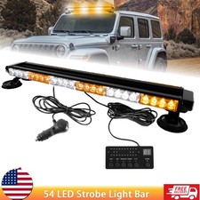 54 Led Amberwhite Rooftop Double Side Emergency Strobe Warning Light Bar 54 Led Amberwhite Rooftop Double Side Emergency Strobe Warning Light Bar