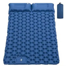 Inflatable Double Camping Mat Ultralight Air Bed Sleeping Mattress & Pillow Best