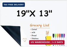 Magnetic Dry Erase Board for Fridge, 19"x 13" Fridge Whiteboard for Kitchen