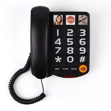 Big Button Phone for Seniors, Landline Telephone for Home with Picture, Durab...