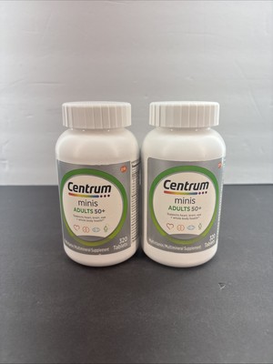 2X Centrum Minis Silver Multivitamin Adults 50 + Multimineral 320 Tablets 04/24