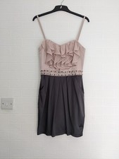 Lipsy Pink and Grey Occasion Dress Size 10