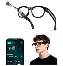 AI Smart Glasses with Camera, 4K HD EIS Video for Travel & Daily Use 8MP Camera,
