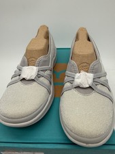 BZees Women's Niche Slip-On Comfort Ballet Flat ,Silver Shimmer SZ 5 S1514
