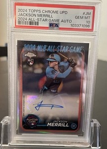2024 Topps Chrome Update 2024 All-Star Game Autographs Jackson Merrill PSA 10