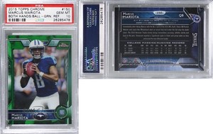 2015 Topps Chrome Rookies Green Refractor Marcus Mariota PSA 10 GEM MT Rookie RC