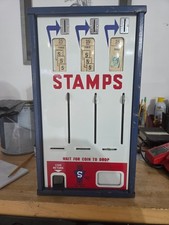 Vintage Metal US Mail Postage Stamps Vending Machine Dispenser 25 Cent Stamp