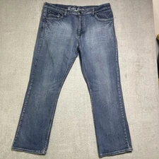 Safari Denim Bootcut Jeans Men’s 40x32 Blue Medium Wash Denim Whisker Fading