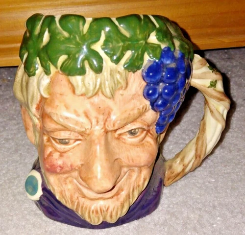 VINTAGE TOBY JUG MUG PITCHER BACCHUS ROYAL DOULTON 4 1/8" 1958 D6505 GOD OF WINE