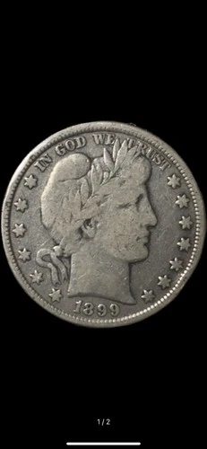 1899 Philadelphia Mint Silver Barber Half Dollar- Fine Condition