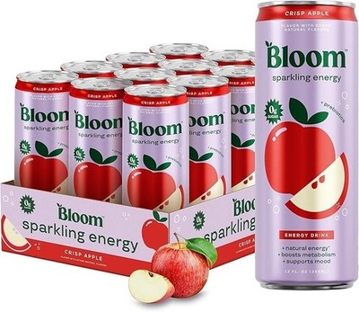 Sparkling Energy Drink Crisp Apple Zero Sugar 180mg Caffeine 12oz 12 Pack