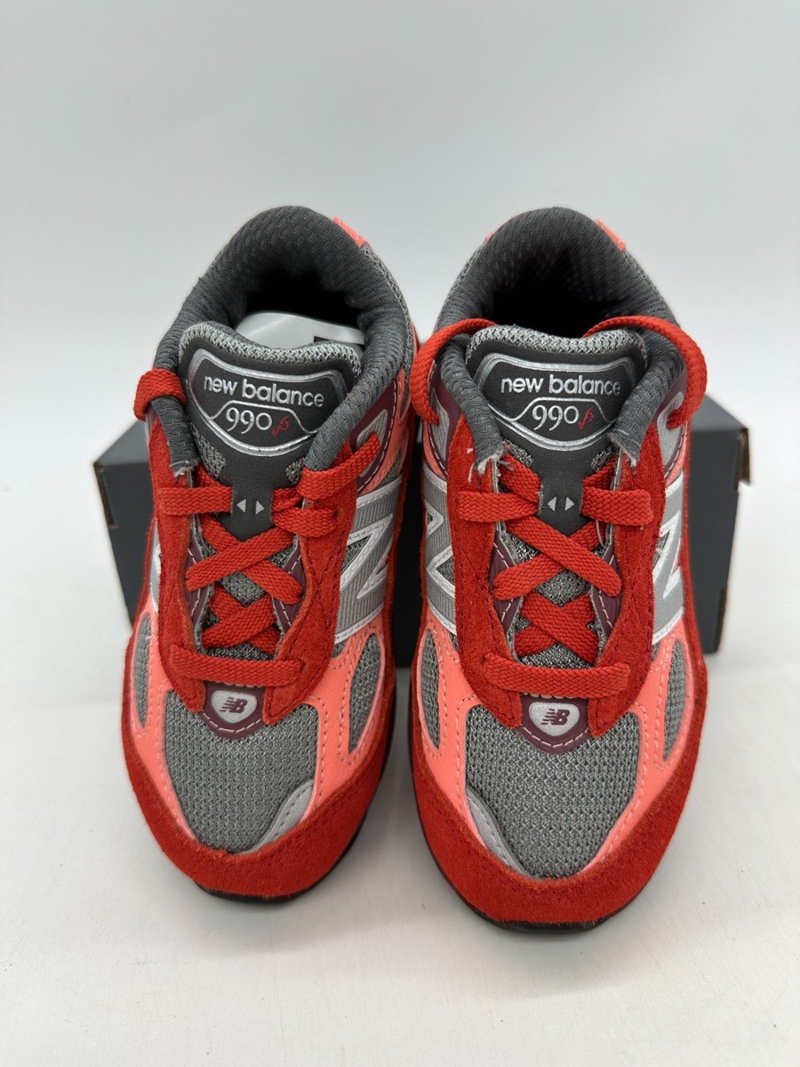 New Balance 990 赤/黒 トレーニングシューズ New Balance 990 v6 Infant Size 9 Red Suede Athletic Shoes IC990RT6