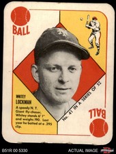 1951 Topps Red Back #41 Whitey Lockman Giants 7 - NM