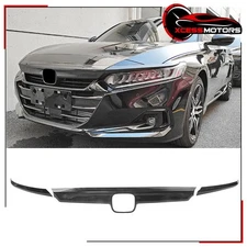 Fits 21-22 Honda Accord Sedan OE Front Grille Hood Upper Trim Carbon Fiber Print