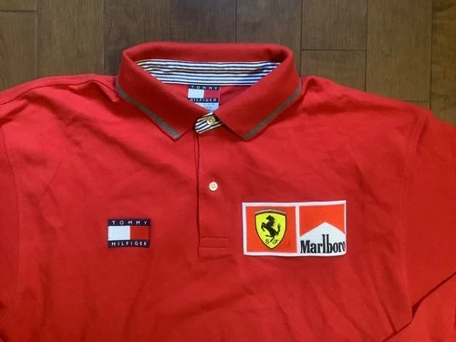 Ferrari F1 Team Marlboro Tommy Hilfiger Long Sleeve Polo team issue