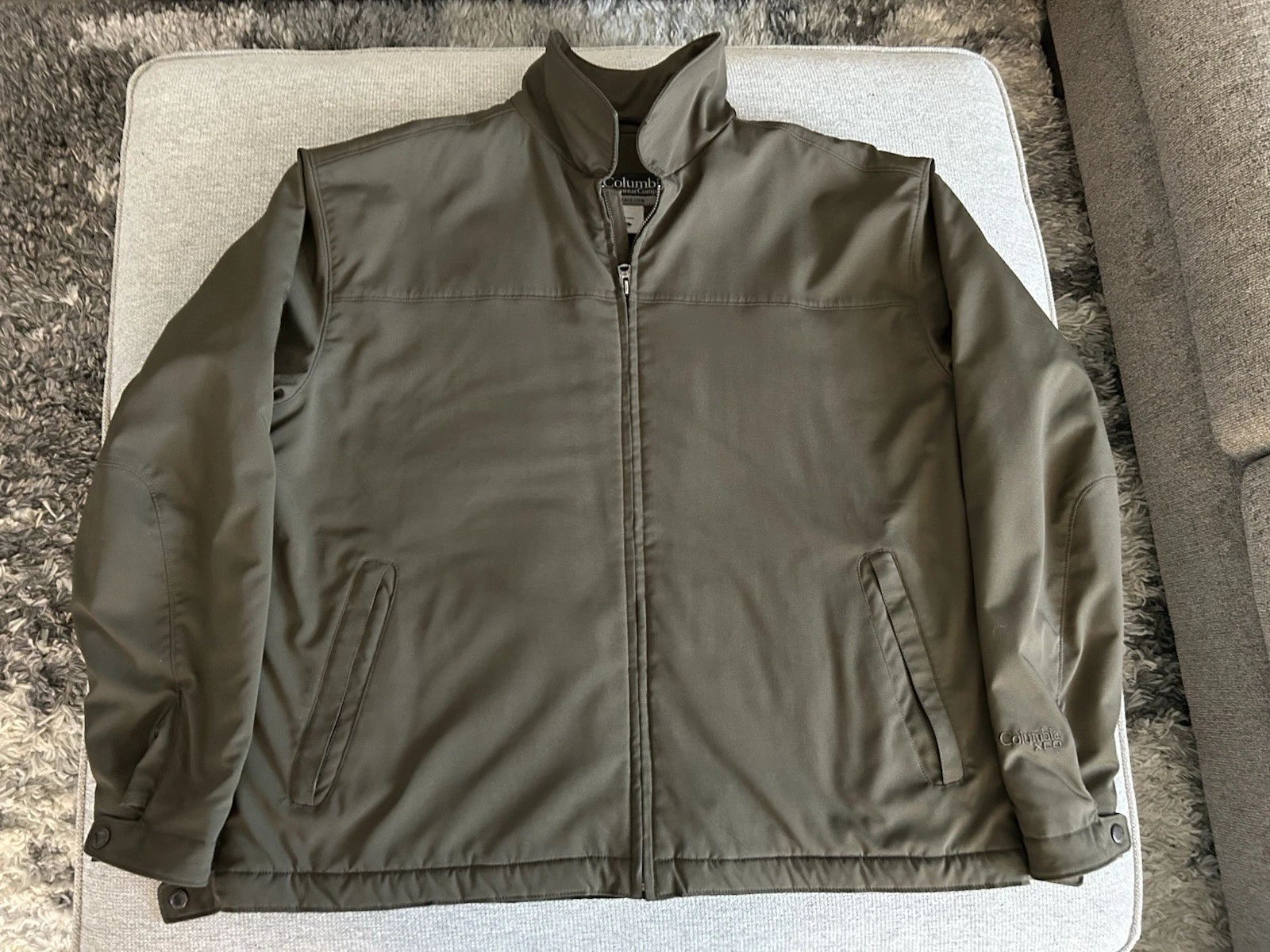 Columbia Jacket, Men’s XL, Army Green, Lining, Warm, EUC