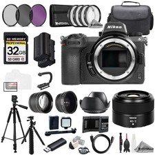 Nikon Z 7II NIKKOR Z 40mm f/2 Lens 32GB Ext Bat 9 PC Filtr-MEGA Kit