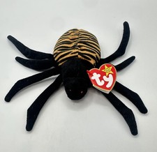 Beanie Baby Spinner Spider Style 4036 Black DOB 10-28-96 Retired Tag Errors