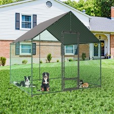 Cuccia per cani con tetto recinto a ruote libere cane cuccia per animali stalla per animali uscita Outdoo