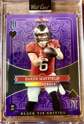 2026 Wild Card 5 Card Draw Black Tie Baker Mayfield 1/4 Purple Tampa Bay Bucs