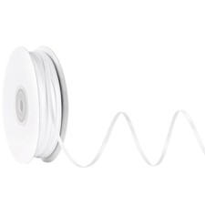 1/8 Inch x 100 Yards White Satin Ribbon Double Faced Thin Fabric Wrapping Set
