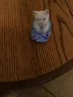 Fenton Gray Cat in Blue Floral Bag