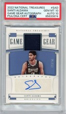 2022 National Treasures Santi Aldama Game Gear Auto PSA 10/10..