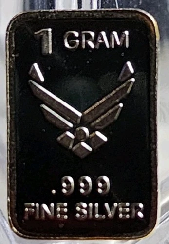 1 Gram .999 Fine Silver Art Bar Ingot. Death From Above. Fun & Unique