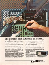 Bendix 9070 Module Tester Vintage 1984 Electronics Test Equipment Magazine Ad