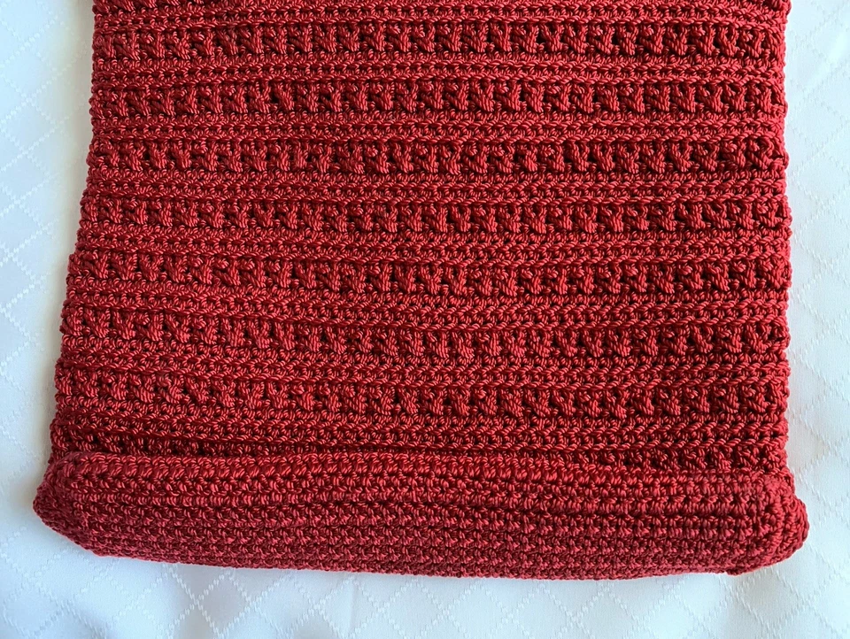 The Sak Crochet Shoulder Double Handled Tote Bag - Color Red - 10.5 (L), 11” (H) - Image 3 of 4