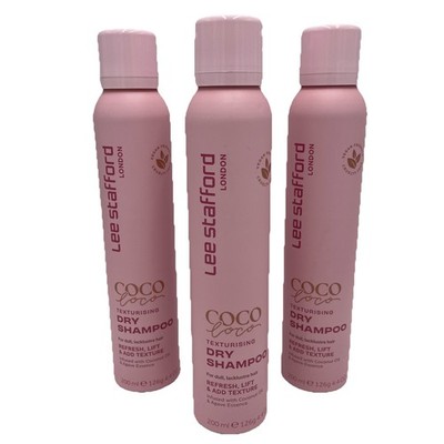 3 x Lee Stafford COCO LOCO With Agave TEXTURISING DRY Shampoo 200ml