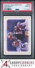 2008 UPPER DECK MASTERPIECES PREVIEW #MPP8 TOM BRADY PATRIOTS PSA 10