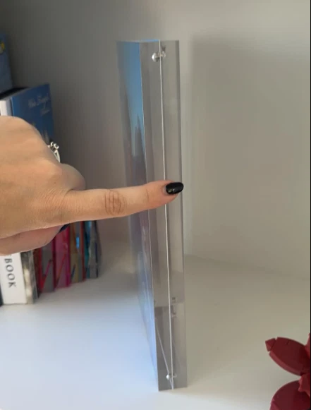 Molduras magnéticas acrílicas 5 peças 4x6, molduras para fotos bloco transparente dupla face - Imagem 2 de 4