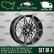 4pcs 19 X 9.5 For Bmw Style Wheels 5x112 Et35 Cb66.6 Alloy Wheels Black Ml Set 4pcs 19 X 9.5 For Bmw Style Wheels 5x112 Et35 Cb66.6 Alloy Wheels Black Ml Set
