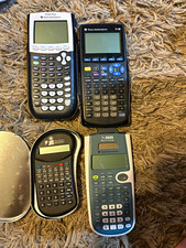 Texas Instruments Lot of 4 Calculators TI-84 Plus TI-89 TI-30XS MultiView
